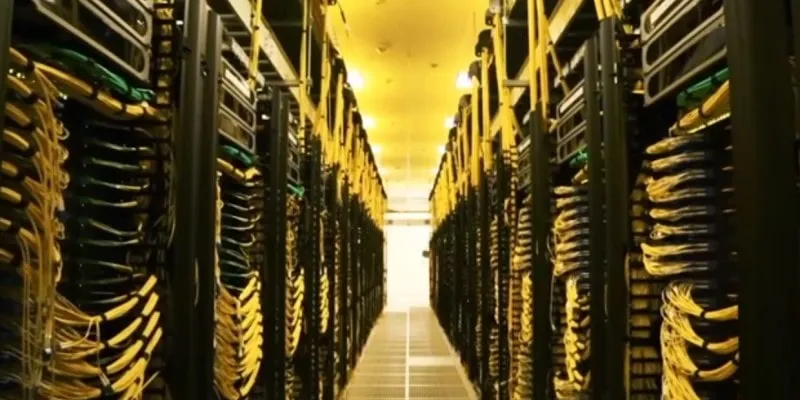 Instalación de Computación Asia Pacífico Seúl Corea del Sur Filas de Servidores Administración de Cables