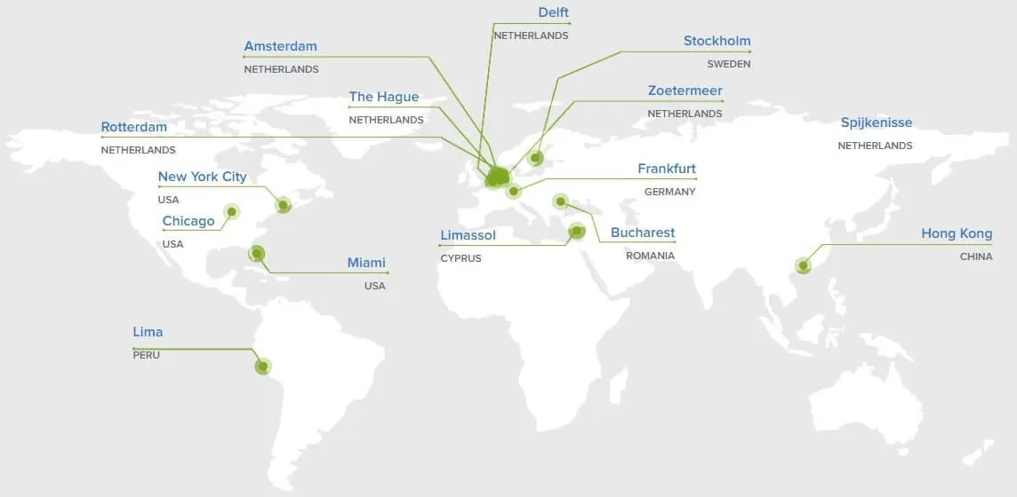 Mapa de Puntos de Presencia (PoPs) de ColoHouse