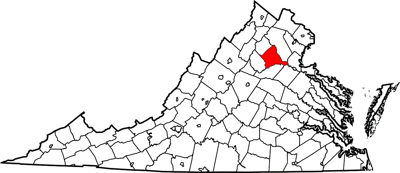 Mapa de Virginia del condado de Culpeper