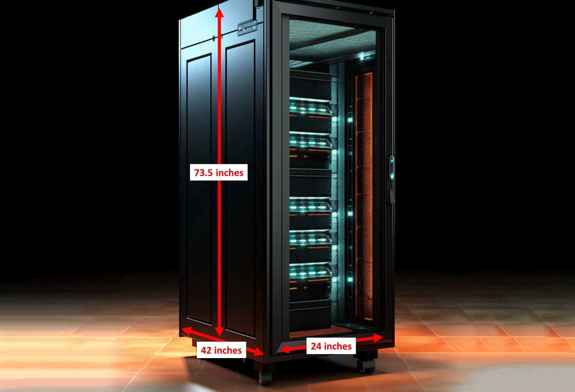 Dimensiones de Gabinetes de Centro de Datos Tamaños Ancho Alto Profundidad