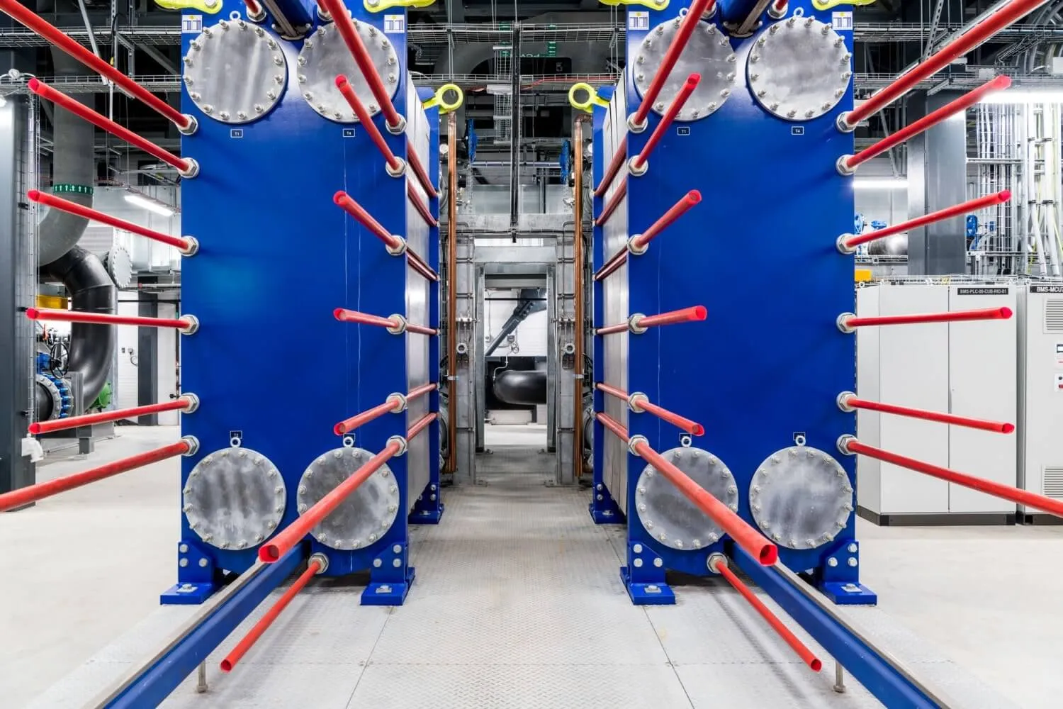 Centro de datos de Google de circuito cerrado de refrigeración con intercambiador de calor ubicado en el interior de Eemshaven, Países Bajos