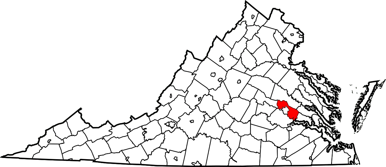 Mapa de Virginia del Condado de Henrico