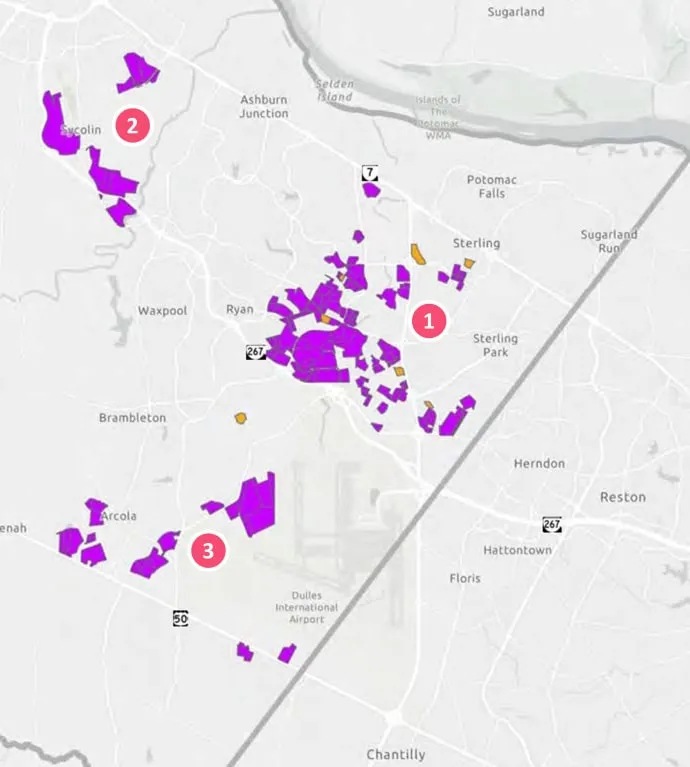 Centros de datos existentes del condado de Loudoun