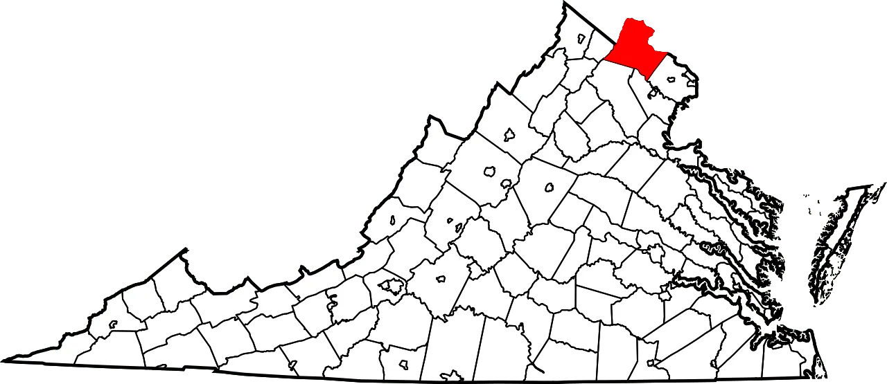 Mapa de Virginia del Condado de Loudoun