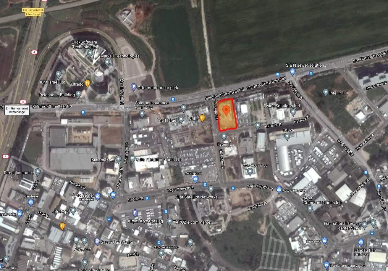 Mapa del sitio Petah Tikva Tel Aviv Israel