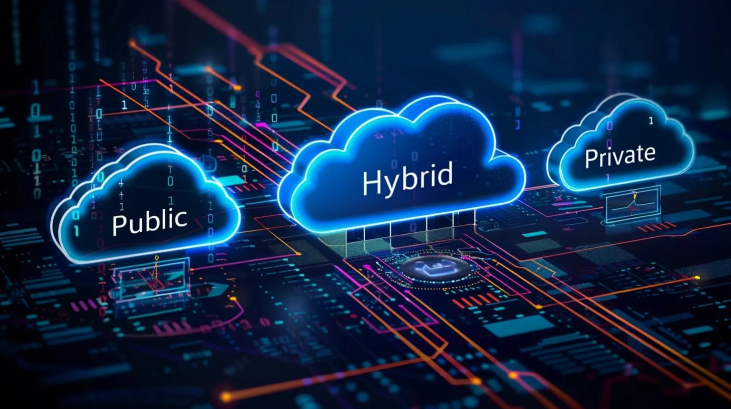 Ilustración de los principales proveedores de servicios de nube híbrida de una comparación público-privada de diferentes modelos