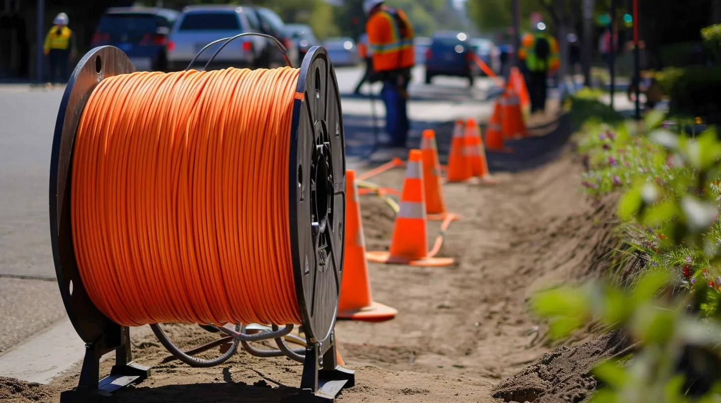 Costos de construcción e implementación de fibra con factores clave para estos cables de color naranja brillante