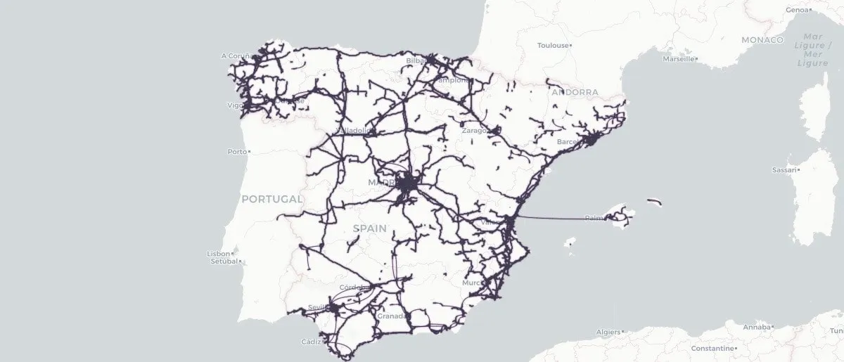 Lyntia Fiber Optic Network Spain Map