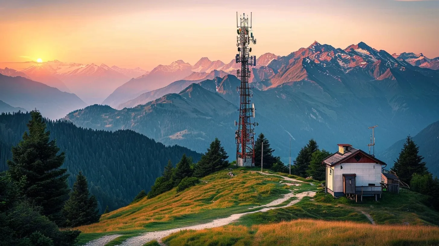 Sitio de telecomunicaciones impactado por el terreno según la distancia que puede alcanzar su señal